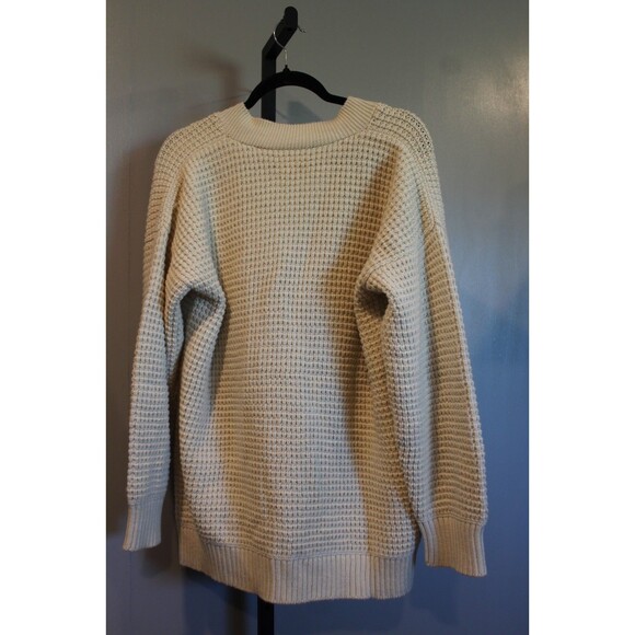 MATE The Label Alpaca Cotton Cardigan Sweater NWT S Ethical Undyed NATURAL $298 - Picture 8 of 8